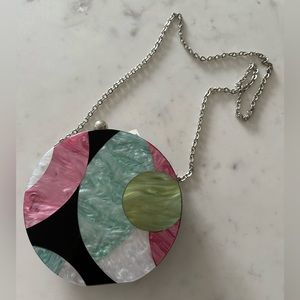 Zara acrylic purse - clutch or with chain - new